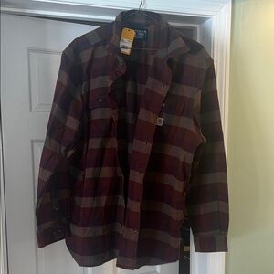 Men's loose fit heavyweight flannel shirt